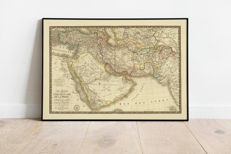 Historical Map of Turkey, Persia and Arabia 1826 Historical Map of Turkey, Persia and Arabia 1826 Historical Map of Turkey, Persia and Arabia 1826 