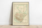 Guatemala Map Wall Print| 1902 Guatemala Map