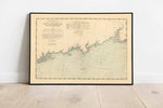 Nautical Chart of Norwalk Islands to Southwest Ledge 1893| Map Wall Decor