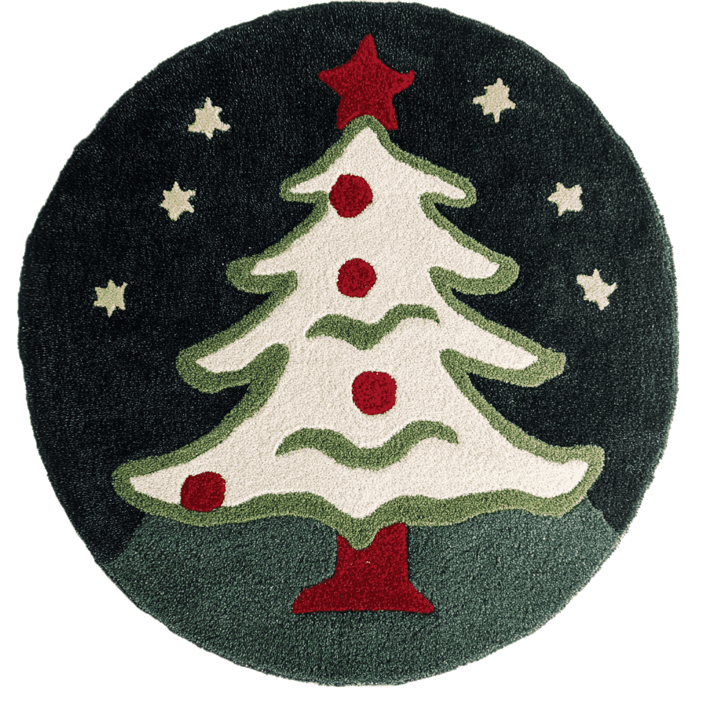 Holiday Bliss Round Hand Tufted Rug 