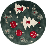 Holiday Haven Rug Round Hand Tufted Rug 