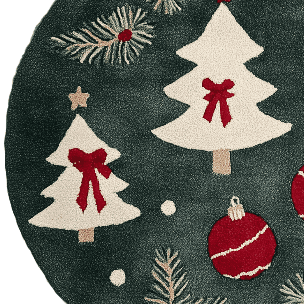 Holiday Haven Rug Round Hand Tufted Rug 