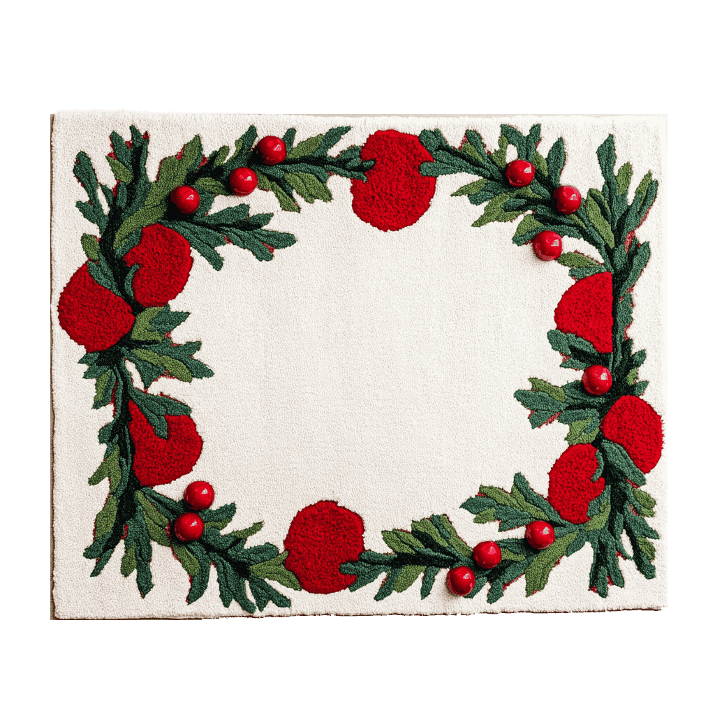 Holly Berry Bliss Hand Tufted Rug