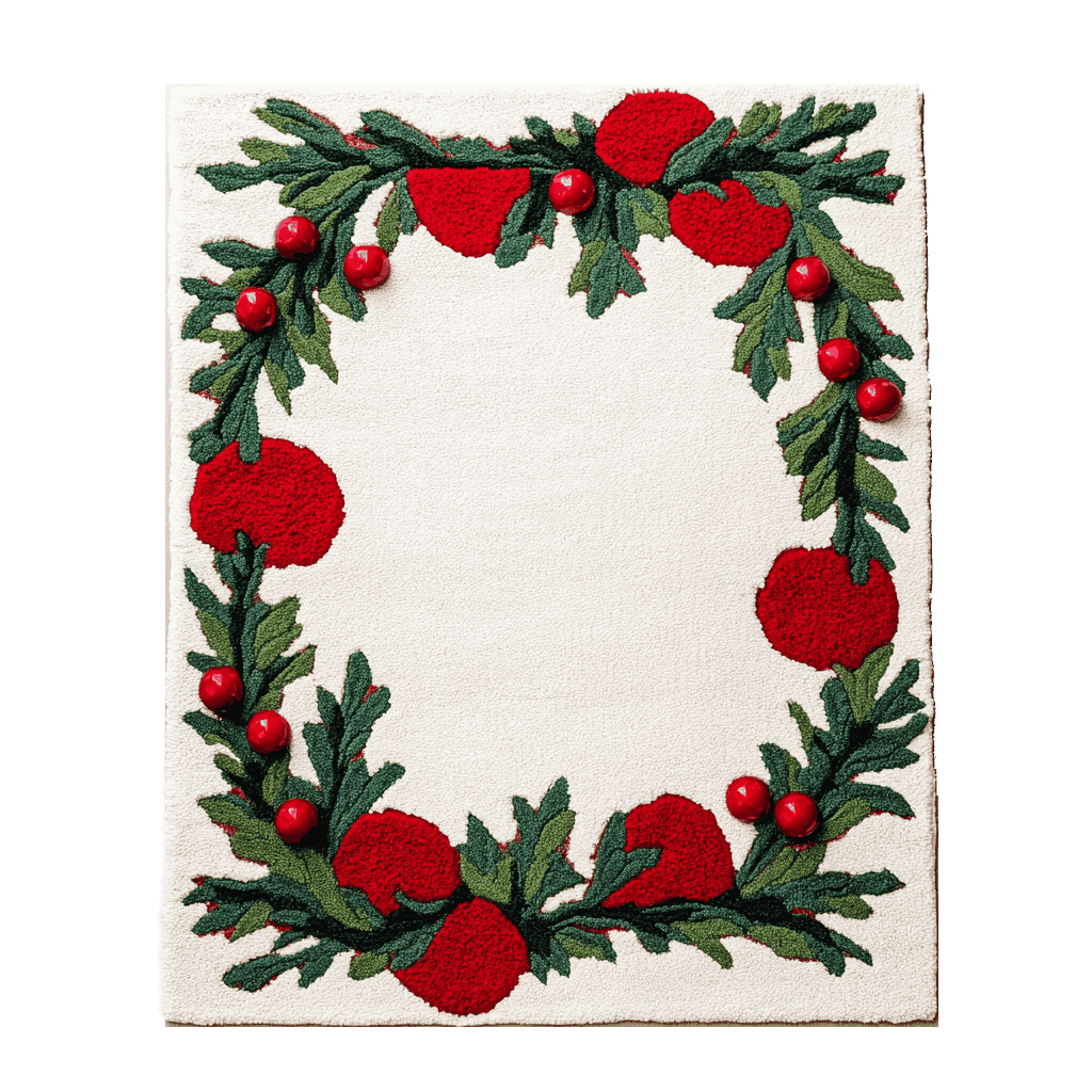 Holly Berry Bliss Hand Tufted Rug