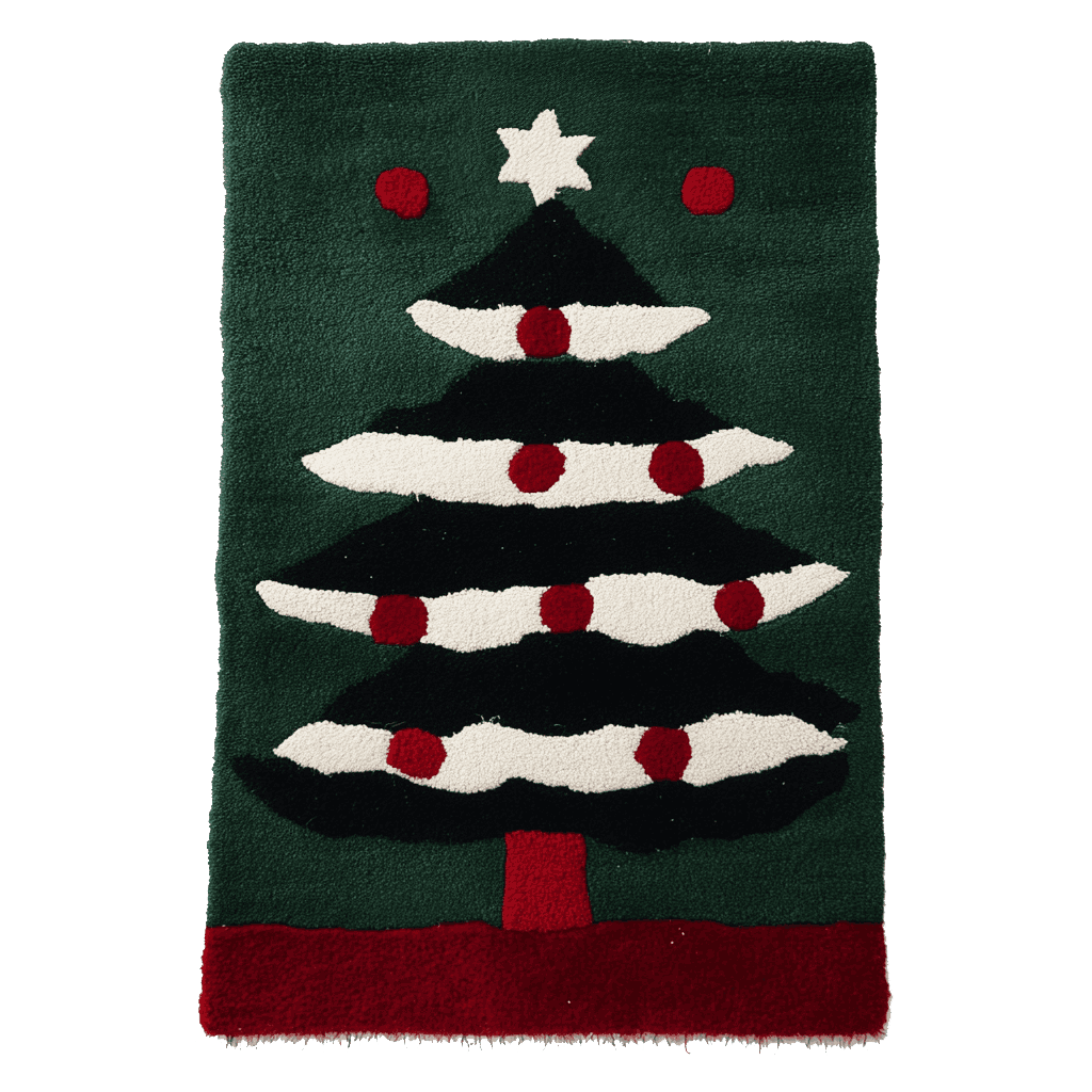 Holly Jolly Tree Hand Tufted Rug