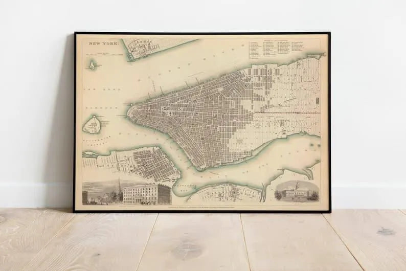 New York Map Print| Fine Art Prints