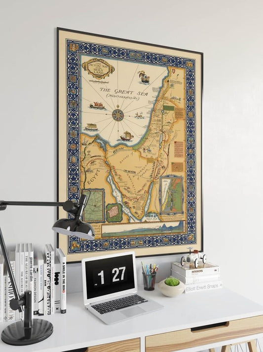 Holy Land Map Print for Wall Decor| Middle East Old Map Poster Holy Land Map Print for Wall Decor| Middle East Old Map Poster Holy Land Map Print for Wall Decor| Middle East Old Map Poster 