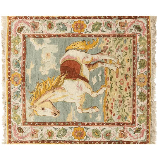 Horsing Haven Hand Knotted Area Rug