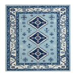 Indigo Kazak Trio Square Hand Tufted Rug