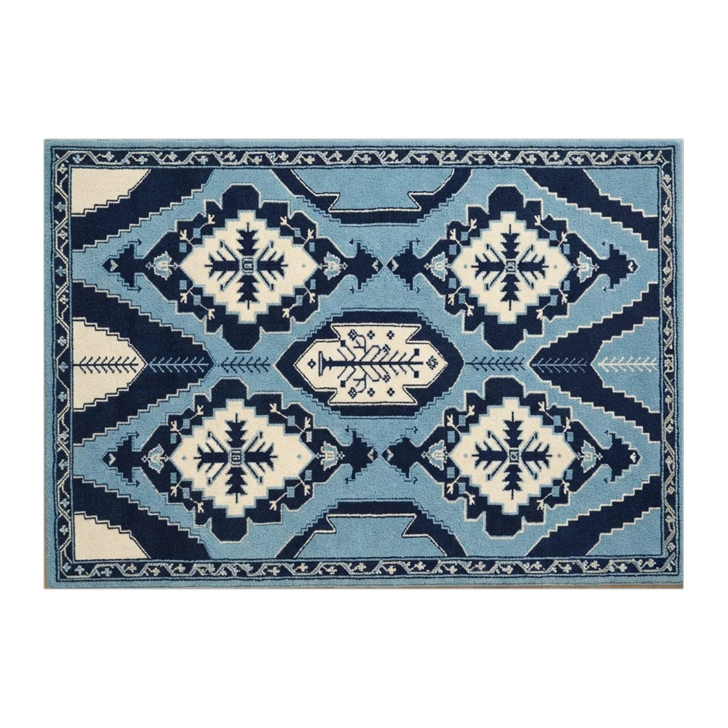 Indigo Totem Kilim Hand Tufted Rug - alternate view