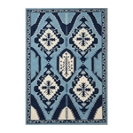 Indigo Totem Kilim Hand Tufted Rug