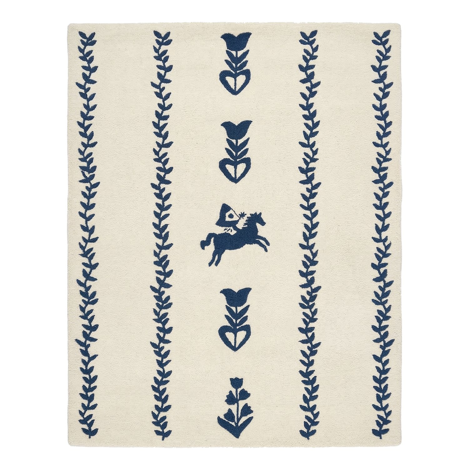 Indigo Folk Tale Hand Tufted Rug 