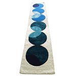 Indigo Orbit Hand Tufted Wool Rug Runner