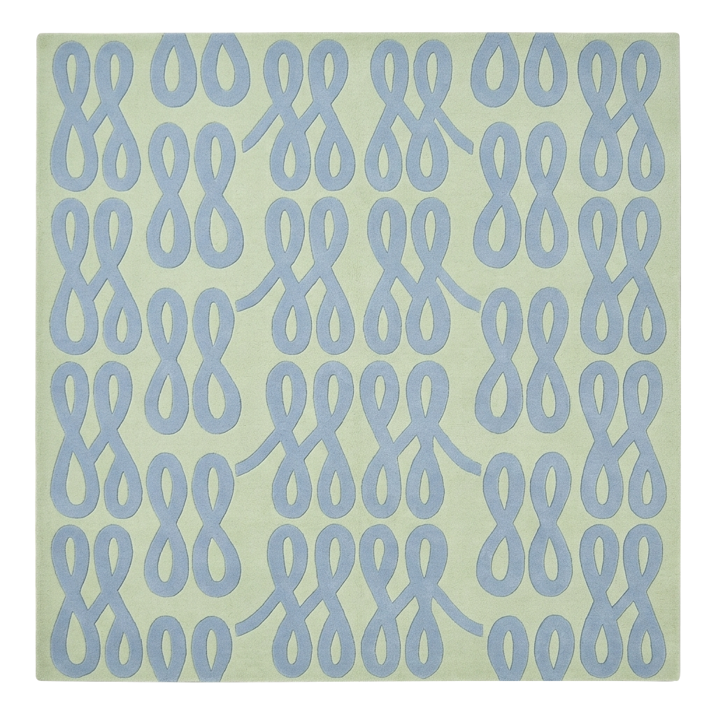 Infinite Loops Square Hand Tufted Rug