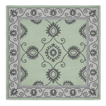 Intricate Damask Weave Square Hand Tufted Rug