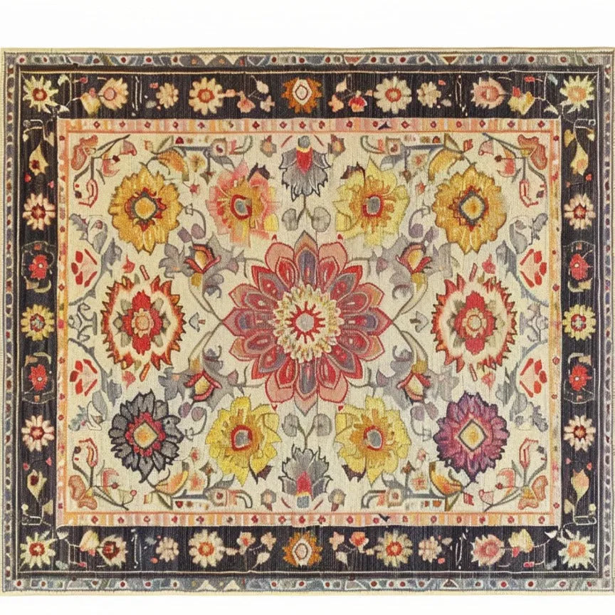 Intricate Tapestry Hand Tufted Rug