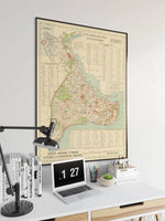 Istanbul City Map Wall Print| 1922 Istanbul City Map