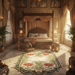 Jade Garden Frame Hand Tufted Wool Rug