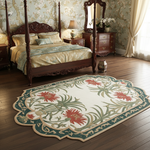 Jade Garden Frame Hand Tufted Wool Rug