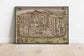 Jerusalem City Map Wall Print 1708 Poster Print