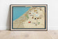 Jerusalem Israel Map Poster Print Wall Art Beeri Israel Map Poster Canvas Print Wall Art 