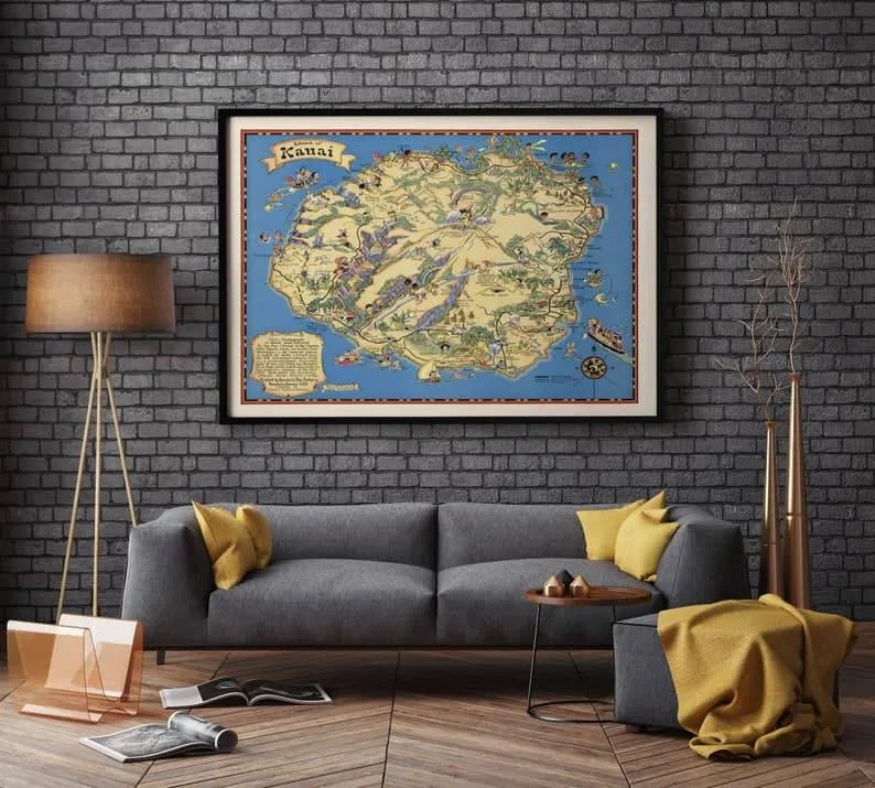 Kauai Map Print| Art History