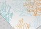 Large Monstera Leaves Wallpaper Underwater Orange and Blue Corals Wallpaper 