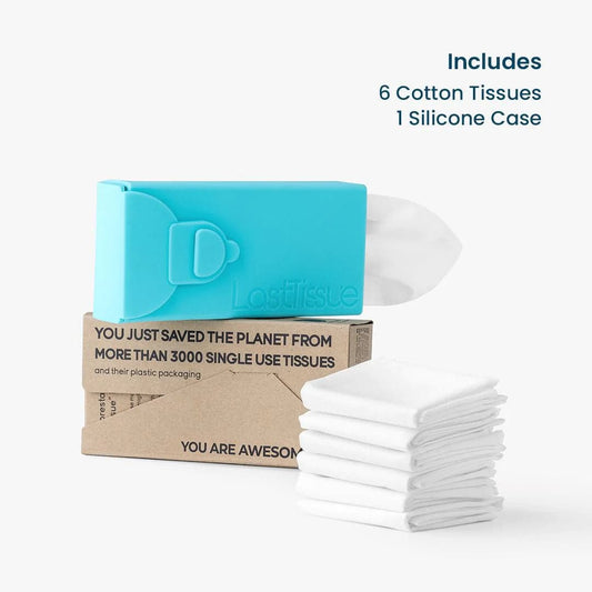 LastTissue Pack Reusable Cotton Tissues and a Silicone Pack 