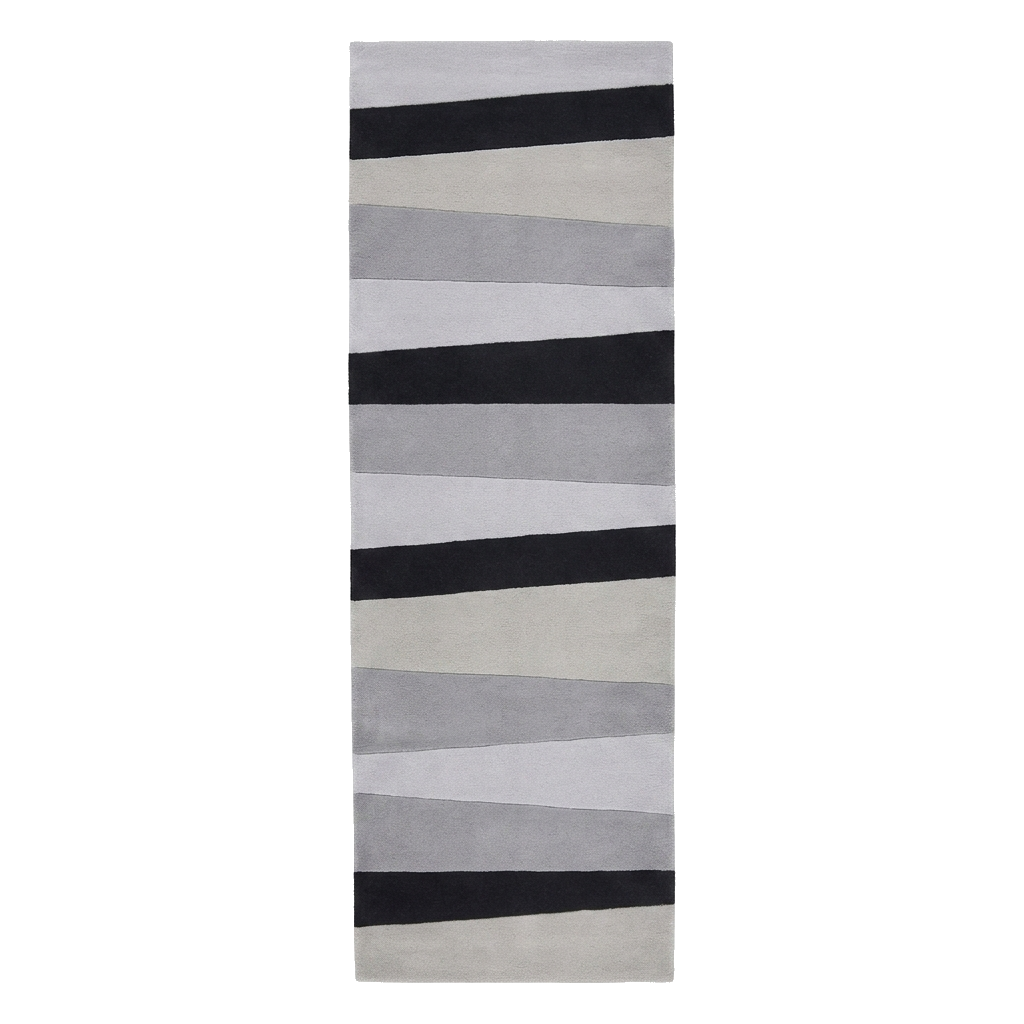 Layered Stripe Hand Tufted Runner Rug