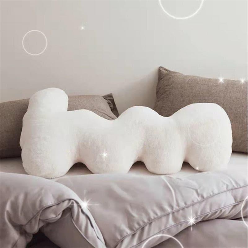 Letter Shaped Accent Faux Wool Pillow Letter Shaped Accent Faux Wool Pillow 