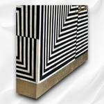 Liam Bone Inlay 6-Door Large Sideboard – Black