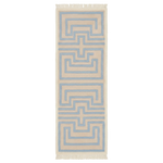 Linear Labyrinth Hand Knotted Runner Rug 