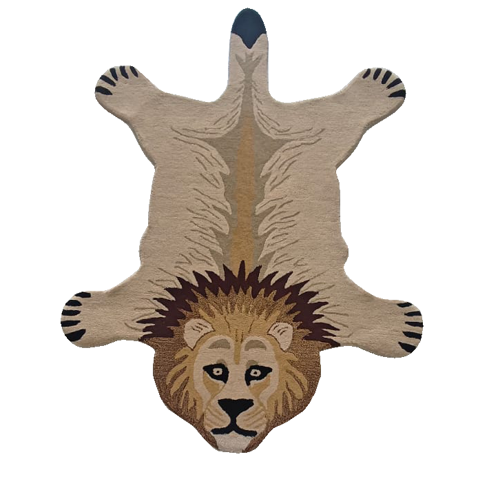 Lion Hand Tufted Wool Rug