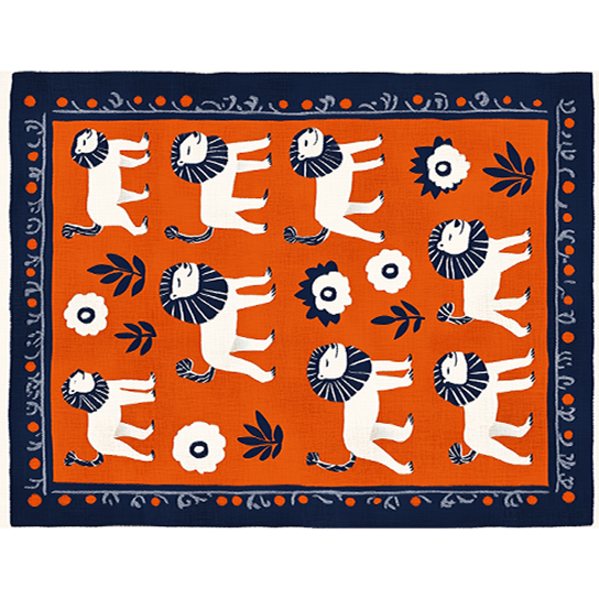 Lion's Parade Hand Tufted Rug