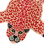 Little Pink Leopard Hand Tufted Wool Rug
