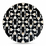 Lotus Mother-of-Pearl Inlay Accent Table – Black