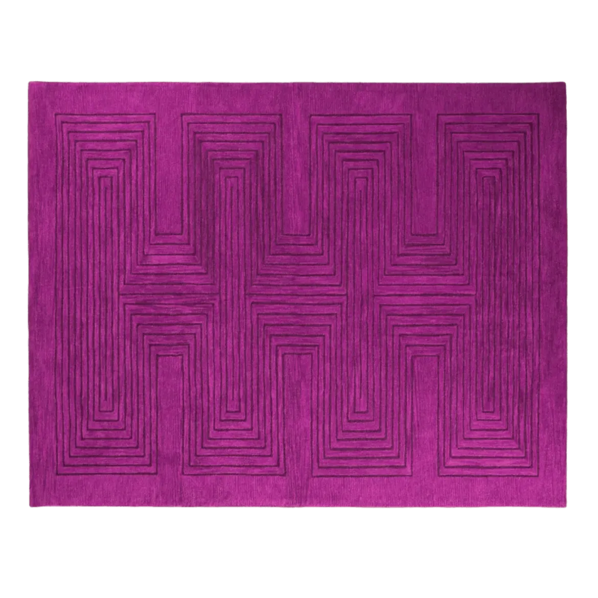 Magenta Artic Geo Modern Hand Tufted Wool Rug