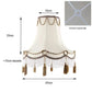 Maia Fringed White Dome Lampshade Vintage Rope Beige French Lampshade 