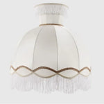 Maia Fringed White Dome Lampshade