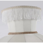 Maia Fringed White Dome Lampshade