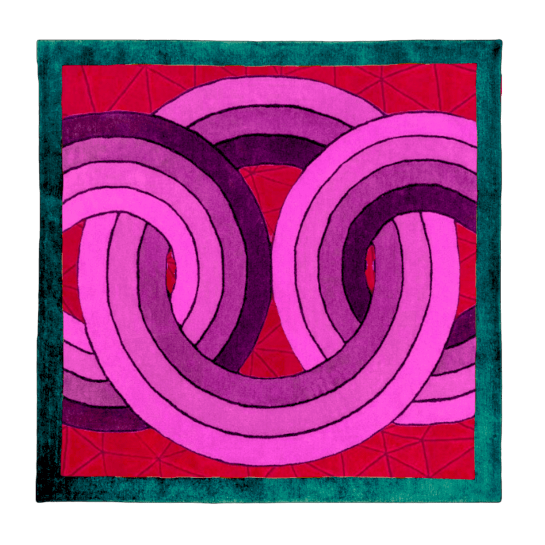 Maia Knotted Circles on Square Hand Tufted Wool Rug - Purple/Cream Maia Knotted Circles on Square Hand Tufted Wool Rug - Green Maia Knotted Circles on Square Hand Tufted Wool Rug - Green
