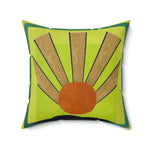 Maia Sunrise Art Deco Spun Polyester Square Pillow 20" × 20"