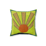 Maia Sunrise Art Deco Spun Polyester Square Pillow