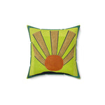 Maia Sunrise Art Deco Spun Polyester Square Pillow