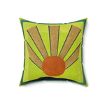 Maia Sunrise Art Deco Spun Polyester Square Pillow