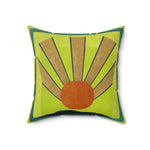 Maia Sunrise Art Deco Spun Polyester Square Pillow 18" × 18"