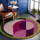 Maia Golden Pink Round Hand Tufted Wool Rug