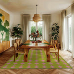 1001 Clover Stars Hand Tufted Rug - Cyber Lime