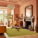 1001 Clover Stars Hand Tufted Rug - Cyber Lime