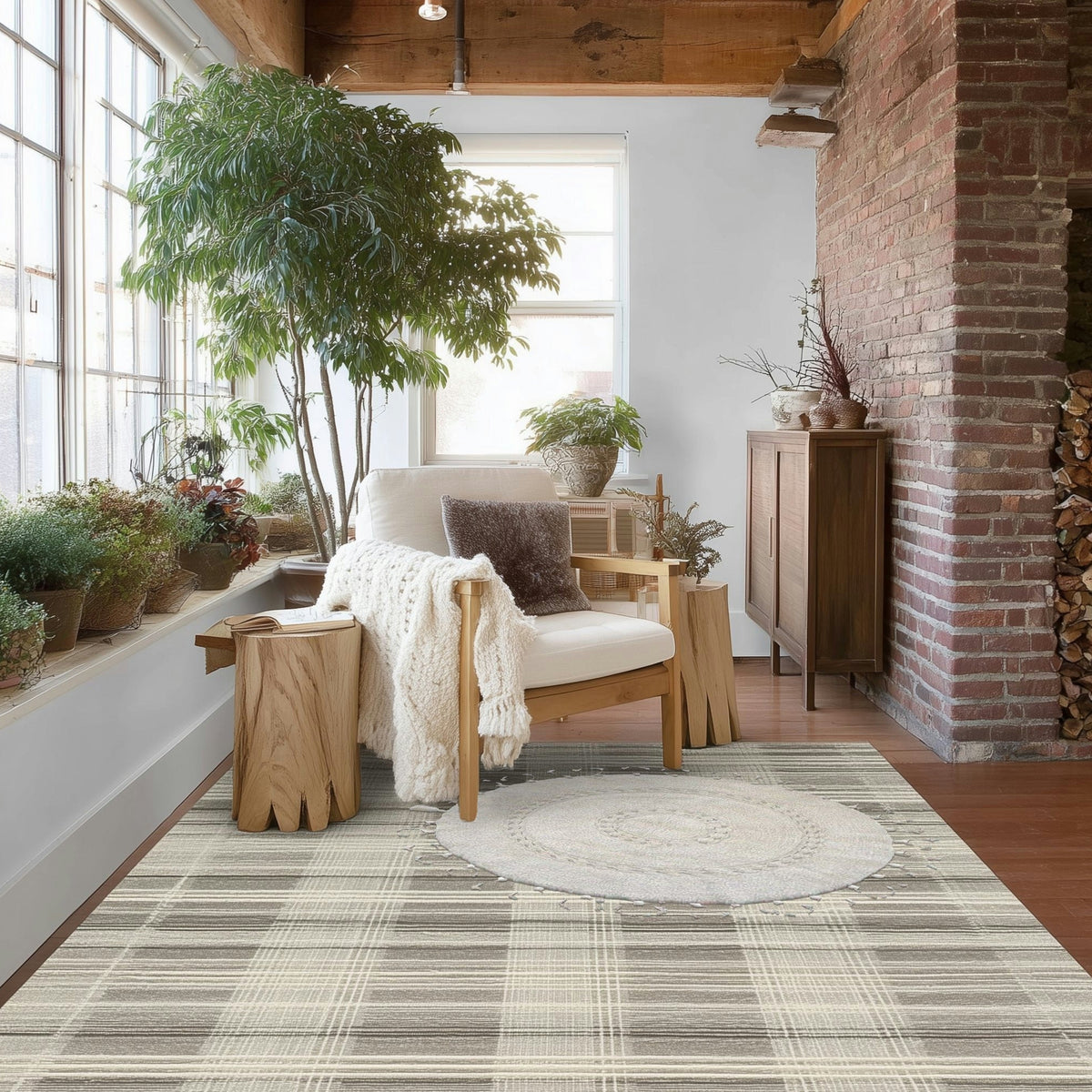 100% Non-Toxic Cotton Boho Round Crocheted Bath Rug with Tassels - Extra Large